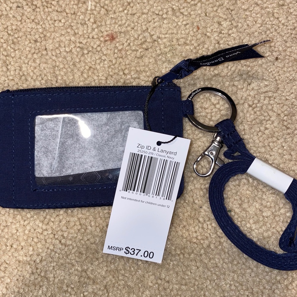 NWT Vera Bradley zip ID and lanyard